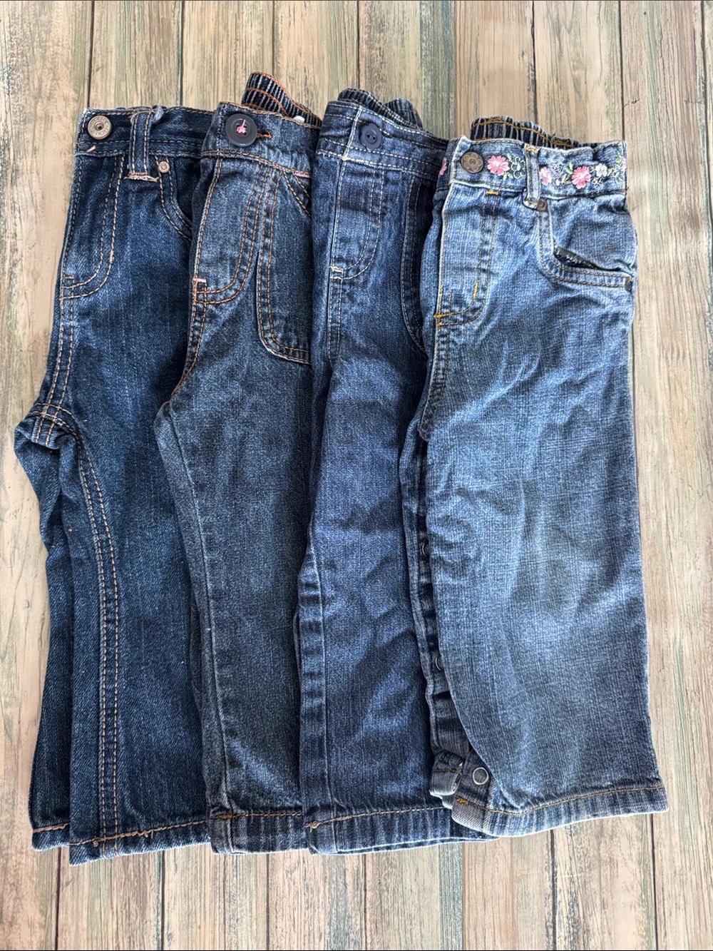 Lot of 4 Baby Denim Jeans (Sz: 18 mo)